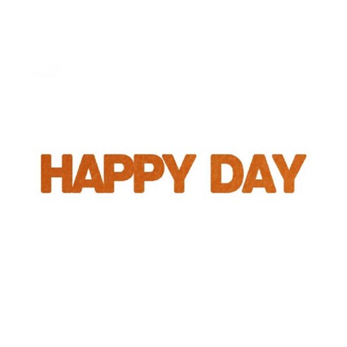 와니데코_접착이니셜 _HAPPY DAY, 오렌지