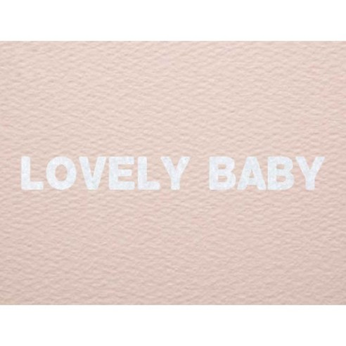 와니데코_접착이니셜 _LOVELY BABY, 화이트