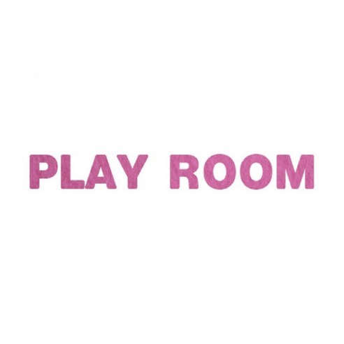 와니데코_접착이니셜 _PLAY ROOM, 핑크