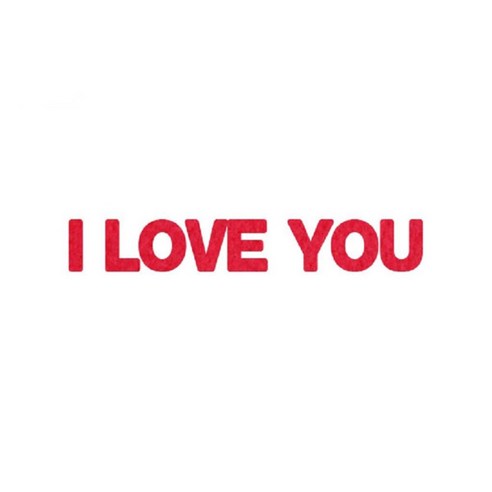 와니데코_접착이니셜 _I LOVE YOU, 레드