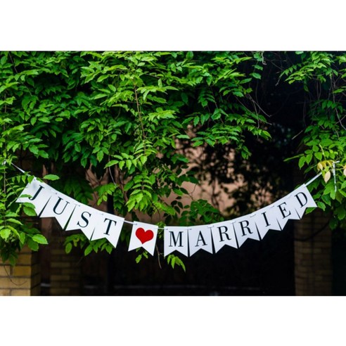 라이프스푼 패브릭 가랜드 2, JUSTMARRIED 6, 1개