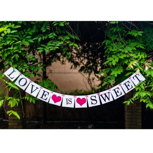 라이프스푼 패브릭 가랜드 2, LOVE IS SWEET 1, 1개