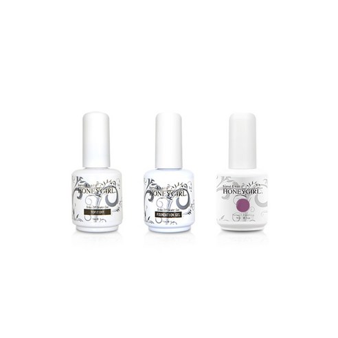 허니걸 트리플젤네일세트, 어반다크플럼, 15ml