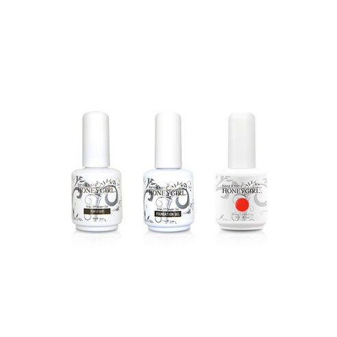 허니걸 트리플젤네일세트, 모노딤코랄, 15ml