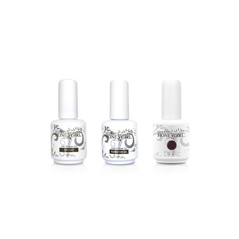 허니걸 트리플젤네일세트, 어반레드퍼플, 15ml