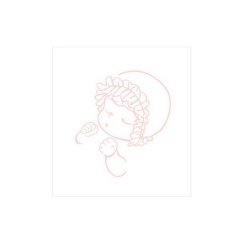 디자인수풀 캐릭터스티커 슬리핑베이비, 핑크