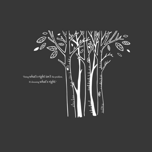 필하우스 시트지 B61-나무친구들, 화이트