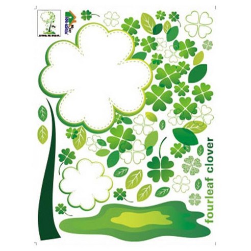 홈앤아이디어 데코시트지야광, 네잎클로버나무