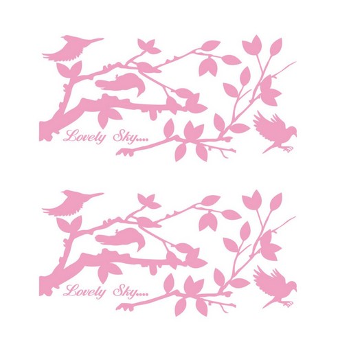 미문DS Lovely Sky MGP-206 포인트 스티커 2p, 분홍