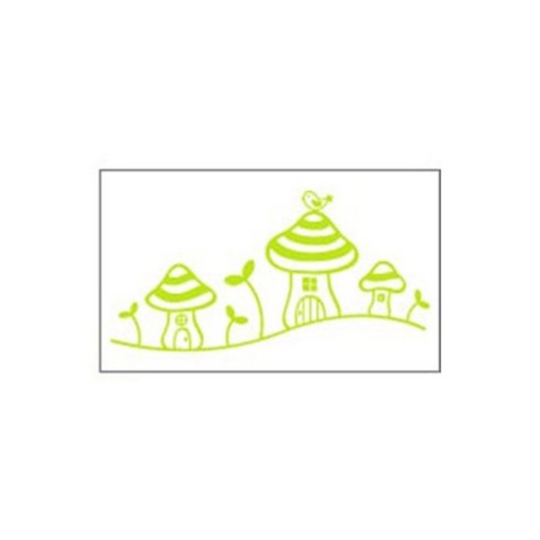 데코사랑 그래픽스티커 푸키라인 B, 옐로우그린