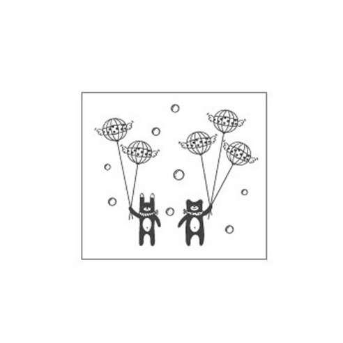 데코사랑 그래픽스티커 졸리라인 A, 딥 그레이