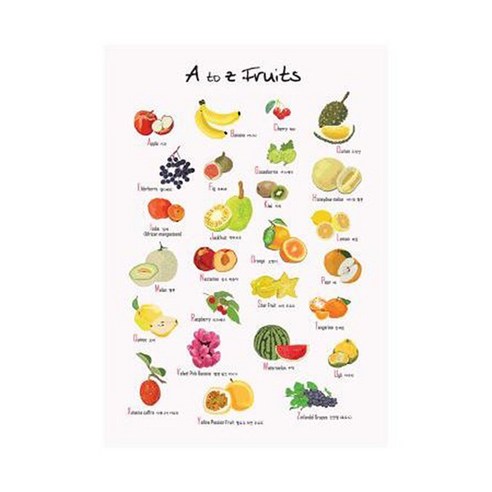 ANTZ 일러스트포스터, A to Z Fruits