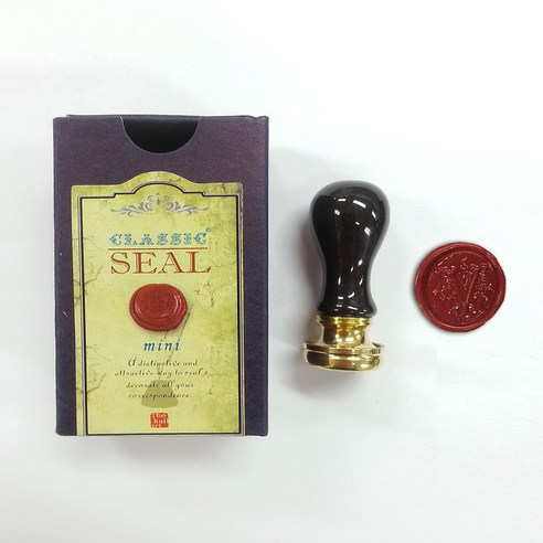 가일아트 블랙멀티쎄라믹 알파벳코인 씰도장세트 (해당씰스터커부착), 2p (씰 1p, 코인 V 1p) + 종이케이스, 1개