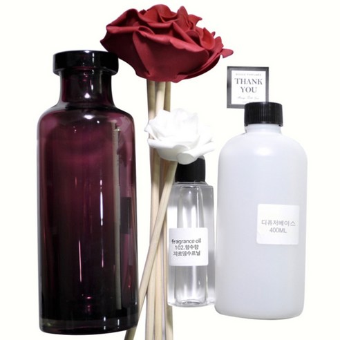 디퓨저KIT 보틀 와인유광 로즈, 향수향 자르뎅 수르닐, 550ml