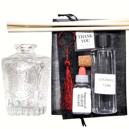 케이지 디퓨저KIT 엔틱심볼 투명 우드태슬 향수향, 러브스토리, 150ml
