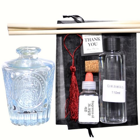 케이지 디퓨저KIT 엔틱심볼연블루 우드태슬 과일향, 레몬, 150ml