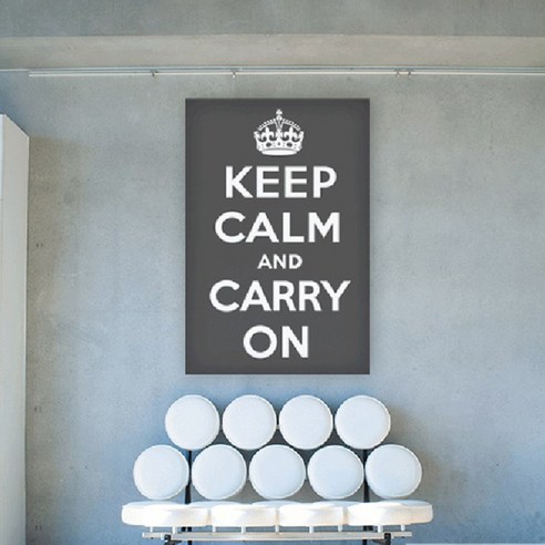 시트로 Keep calm and carry on 스티커 L, 다크gray