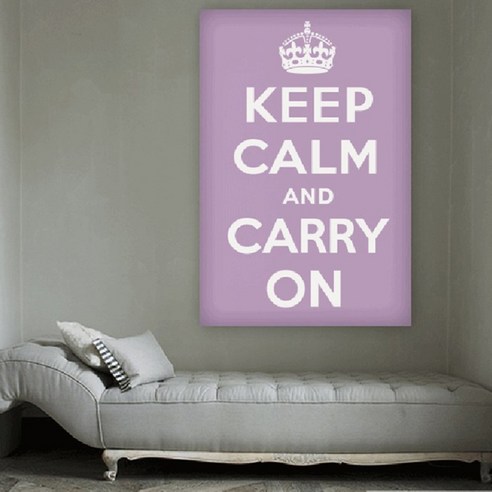 시트로 Keep calm and carry on 스티커 L, 퍼플