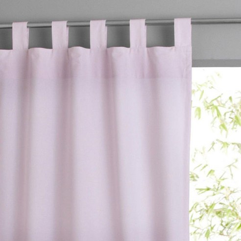 라흐두뜨 순면 패브릭 탭탑 커튼 F64900, light pink