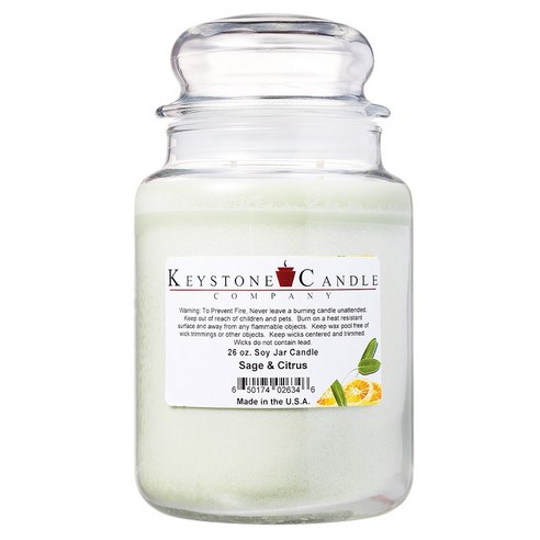 키스톤캔들 소이 자 캔들, Sage and Citrus, 768.9ml