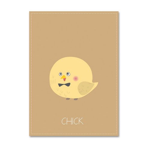 모노마니 패브릭포스터 -Animal- Chick, 혼합색상