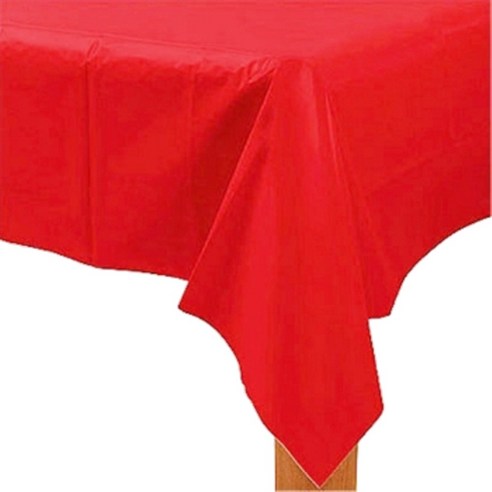 파티팡 비닐 테이블보, 레드, 274 x 137 cm