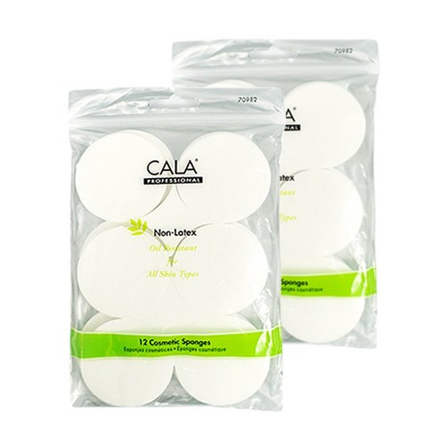CALA NON LATEX 라운드 스폰지 12입, 2개