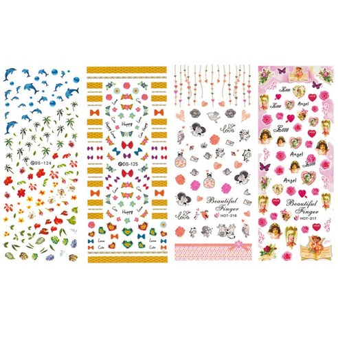 황군통상 네일스티커, DS 124,DS 125,HOT 216,HOT 217, 1개
