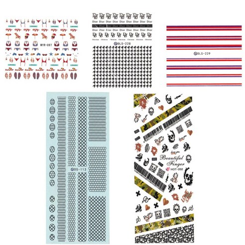 황군통상 네일스티커, MYR 097,DLS 228,DLS 229,DS 113,HOT 202, 1개