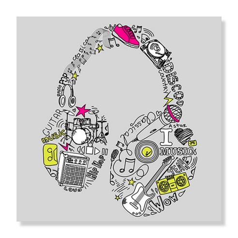 디아섹액자 벽걸이및테이플용, Music doodles