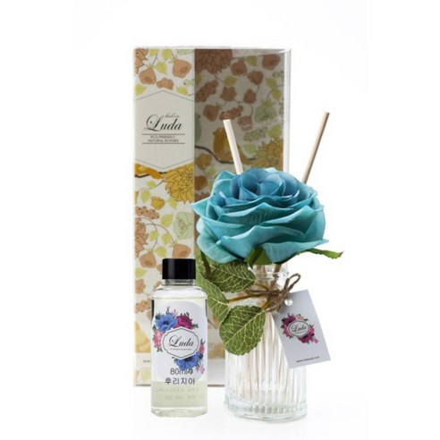 허브 아로마 플라워 디퓨저셋트 만트장미 리드, 후리지아, 80ml