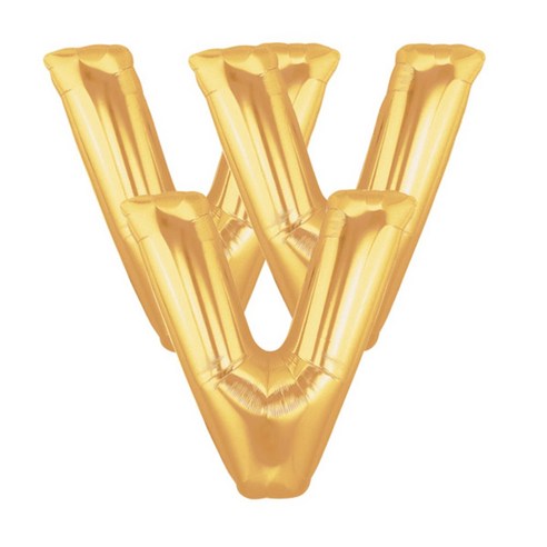 파티팡 알파벳은박풍선 중, 골드 V, 3개