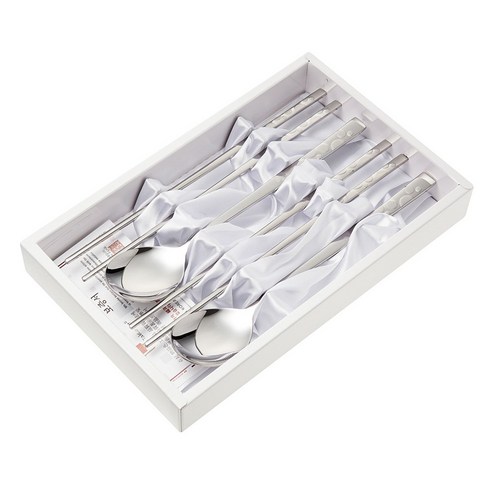 테이블아트 버블샌딩 수저 부부세트, 4p (스푼 2p, 젓가락 2p), 1개