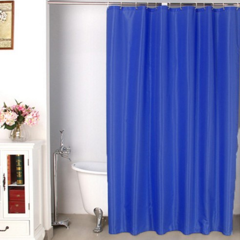 바이셀 욕실 샤워 커튼, 네이비 블루
