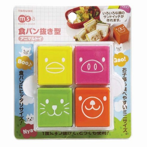 토루네 애니멀토이 식빵틀 P3208, 혼합 색상, 1개