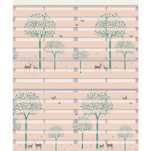 스코홈 북유럽 감성 콤비 블라인드 170, 숲 이야기 (피치)