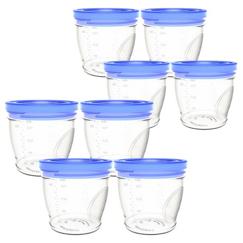 베베락 밀폐형 이유식보관용기 180ml, 블루