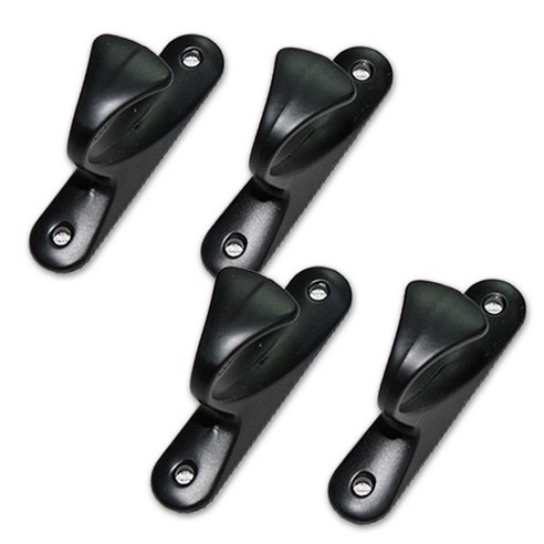 메탈 커튼 끈고리 75 x 15 mm, 블랙, 4개