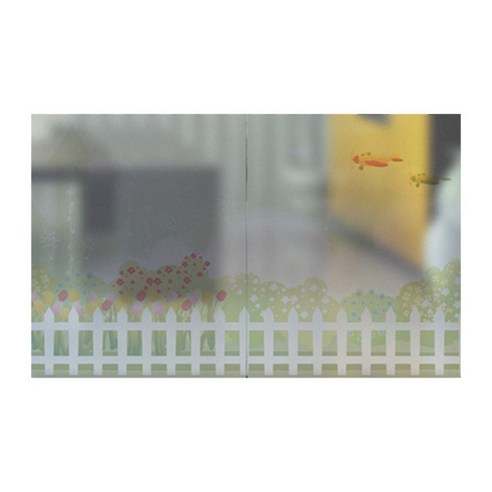 꾸밈 글라스 시트지, 울타리와 향기로운 꽃밭