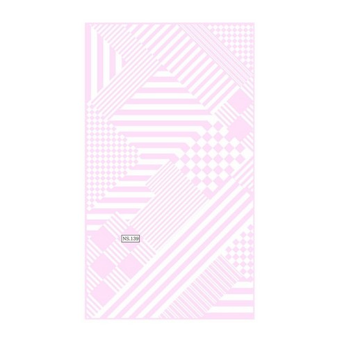 네일스케치 드라이데칼, 스퀘어 스트라이프 화이트, 1개