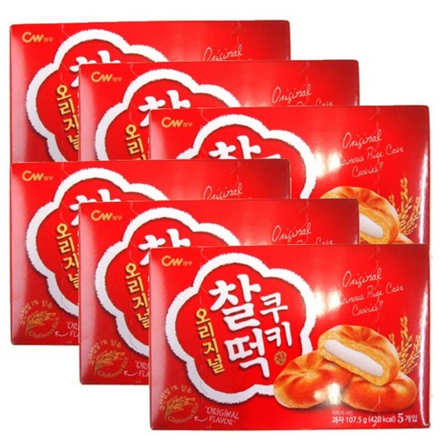 청우식품 찰떡쿠키오리지널 5입, 107.5g, 6개