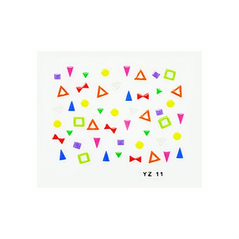 젤앤걸 아트데칼 스티커, 05. 비비드 쉐이프, 4개