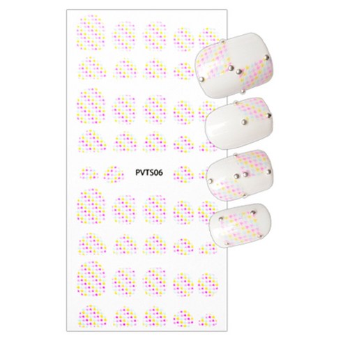 난 트위드 네일 스티커, PVTS06, 1개