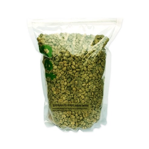 그린어쓰 말라위AA PB 피베리 sable farms, 500g, 1개