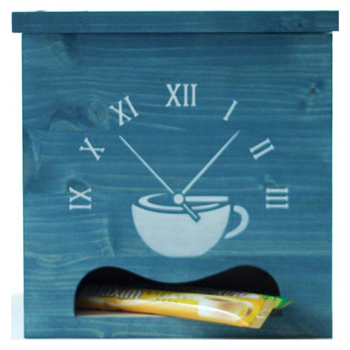 스코홈 핸드메이드 커피 보관함 Coffee Time 3, 블루, 1개, 1개