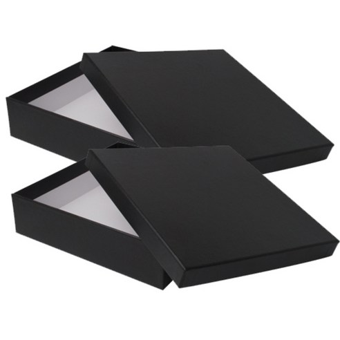 박스몬스터 엔젤 200 x 200 x 50 mm 선물포장박스, 블랙 3, 2개