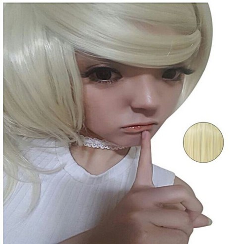 데일리가발 애니메이션 얼굴 수리 코스프레 가발 11 베이지, 1세트