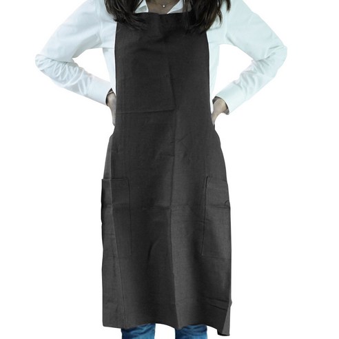 데베카 폴란드 린넨 에이프런 앞치마, 쉐도우블랙, 1개