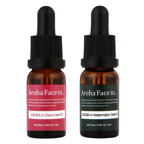 아로하트리즈 아로하페이스인 오일 세트, 체리씨드 10ml + 수박씨드 10ml, 1세트