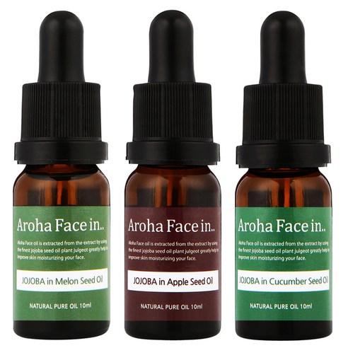 아로하트리즈 아로하페이스인 오일 세트, 멜론씨드 10ml + 애플씨드 10ml + 오이씨드 10ml, 1세트